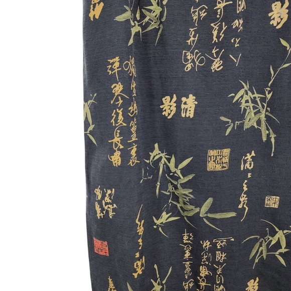 Nomadic Traders Women's Silk Linen Sleeveless Midi Shift Dress Oriental - XL - Picture 4 of 7